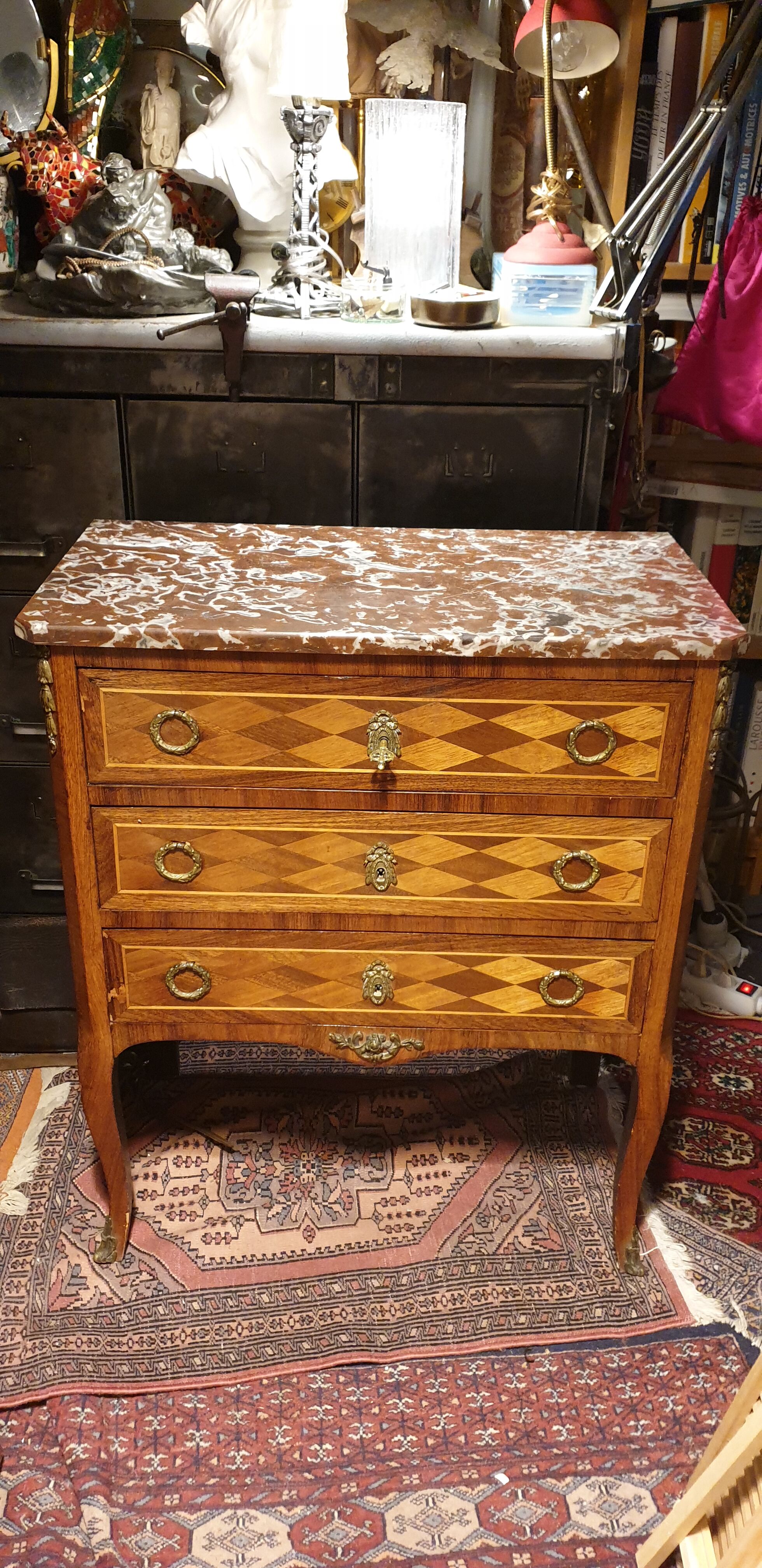 Chest of drawers 3 drawers Louis XV