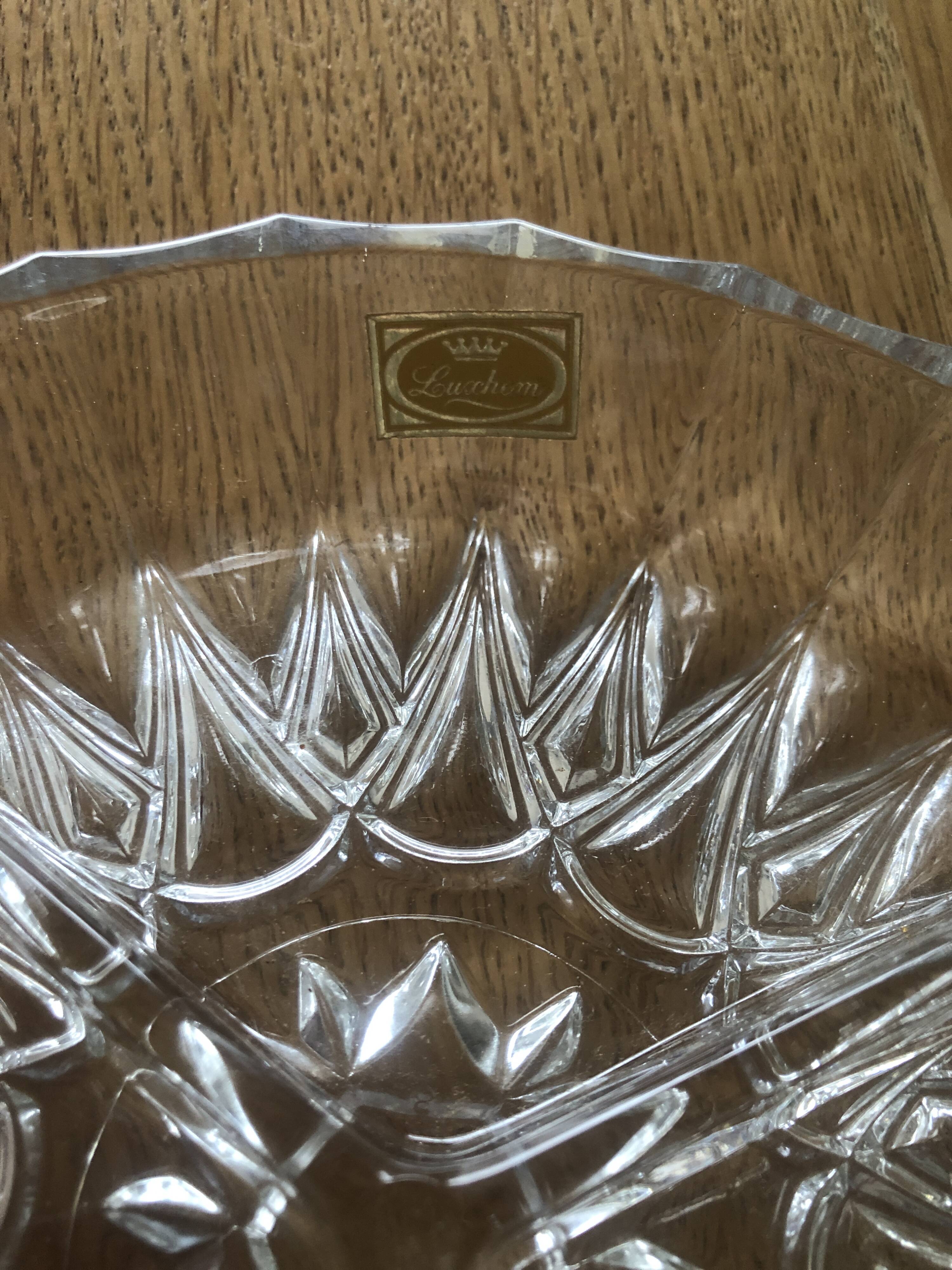 Luxhem 3-compartment crystal dish