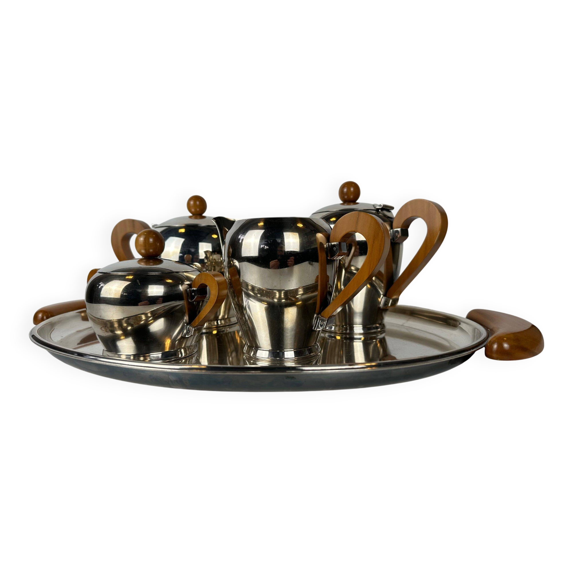 Alessi coffee and tea set silver-plated