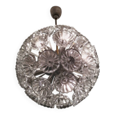 Chandelier en verre dandelion du milieu du siècle, Sputnik, années 1970