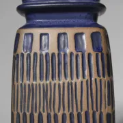 Berit Ternell Relief Pattern Stoneware Vase For Upsala-Ekeby, 1960s
