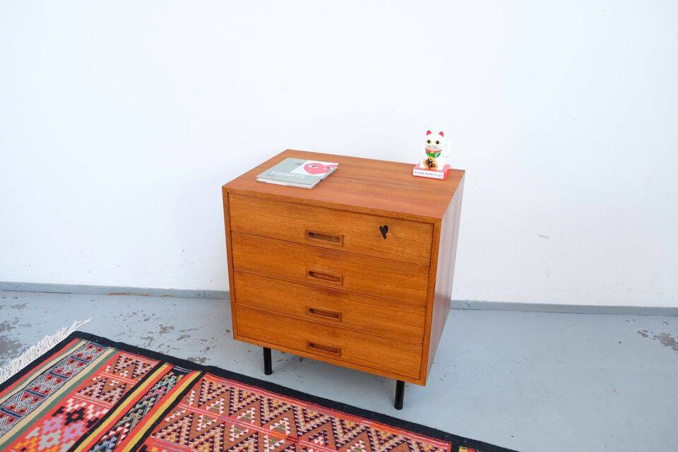 Vintage retro teak chest of drawers, 60s-70s style, 50s.