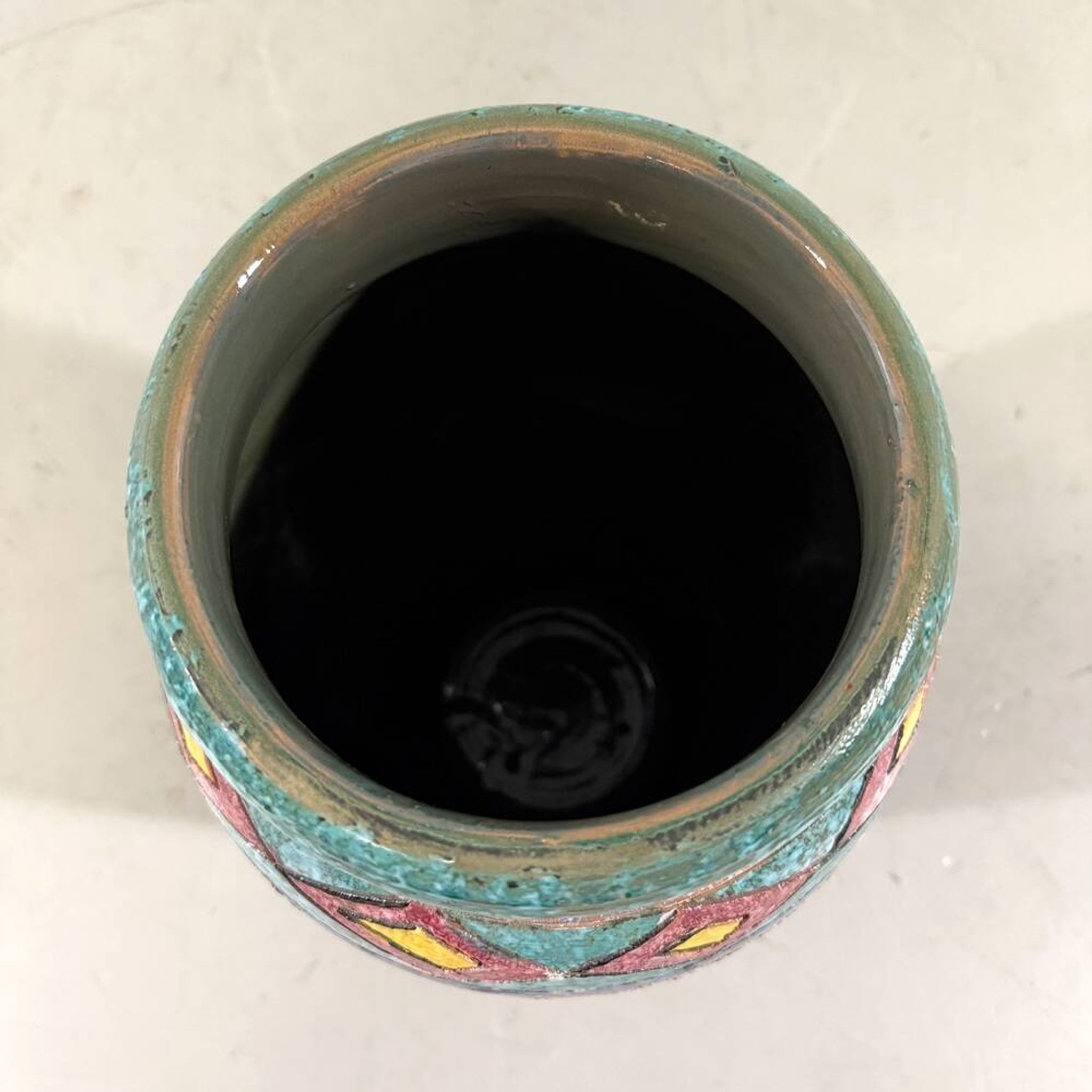 Large Italian pottery vase flowers floor vase 1960’s