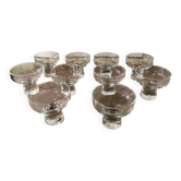 Set of 10 vintage 70s champagne glasses