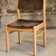 1970 wood and velvet chair