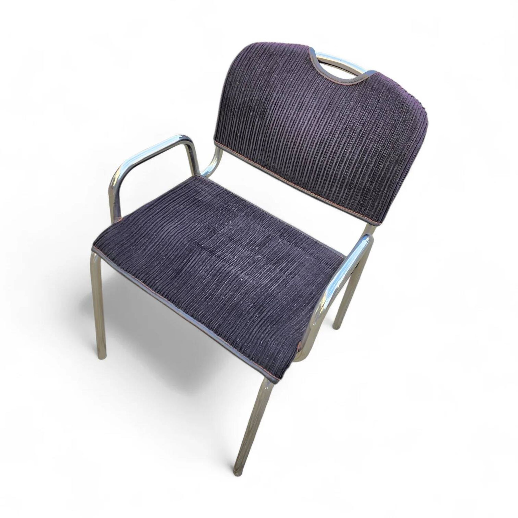 4 x black upholstery Castiglietta dining chairs by Castiglioni for Zanotta / Italy 1960s