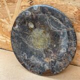 Ancien Vide Poche Assiette En Marbre Fossilisé Vintage