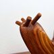 Large Danish carved wooden snail sculpture from the mid-century, 1960s.