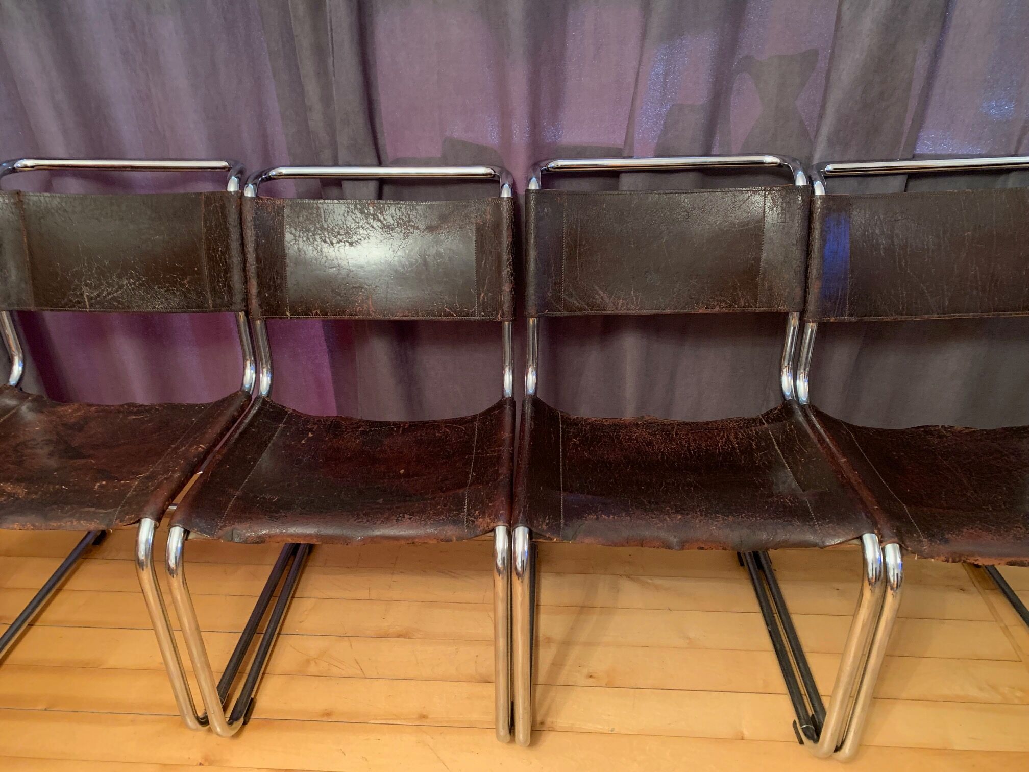 A set of six S33 chairs by Mart Stam, Thonet, Germany, 1960s.
