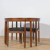 Mid-Century Teak Dining Table and Chairs Set by Hans Olsen for Frem Røjle.