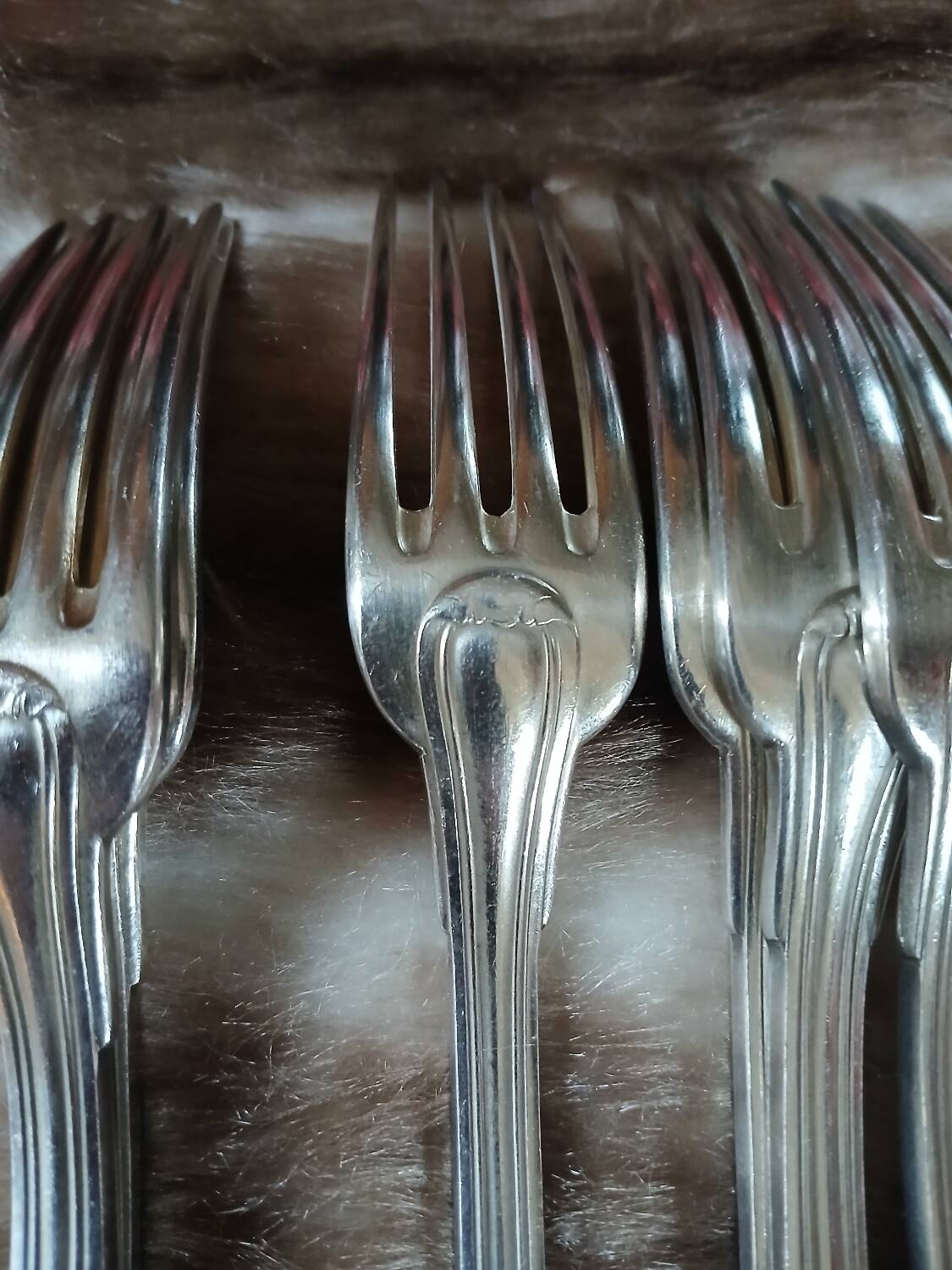 14 antique silver-plated cutlery sets