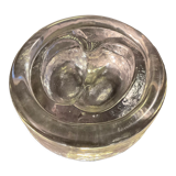 Empty pocket vintage molded glass apple