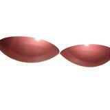 Set 2 vintage wall lamp SCE half moon metal uplight 39cm