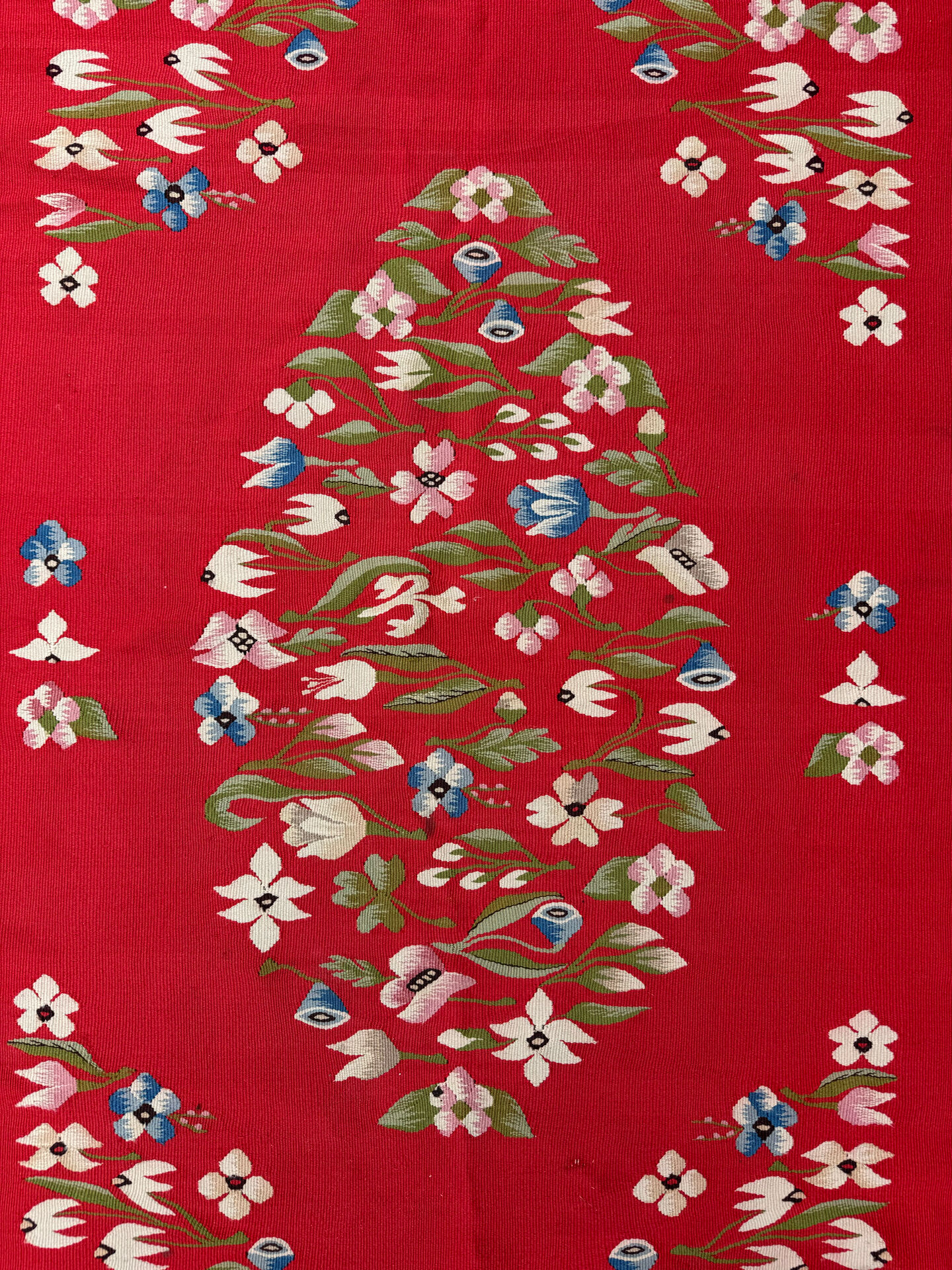 Romanian kilim rug from the 1950s