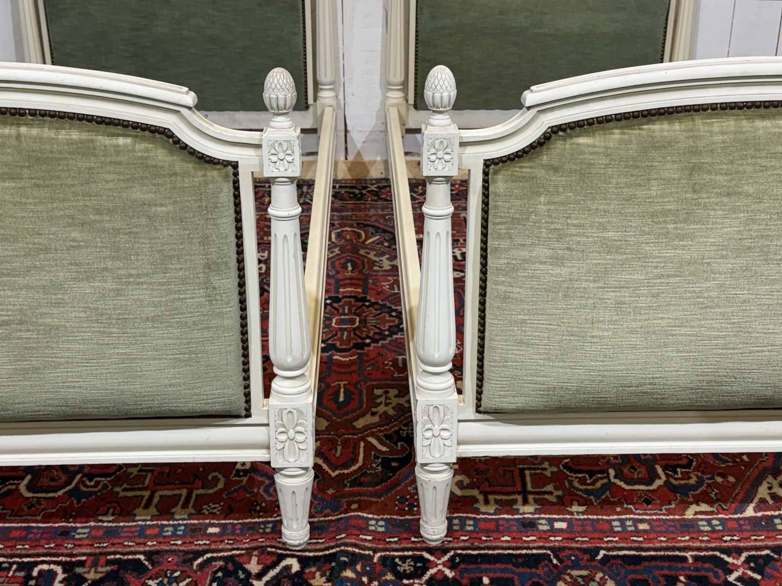 Pair of Louis XVI style beech beds