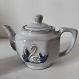 Stoneware tea set with swan decor – Hygge & Lagom spirit