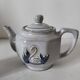 Stoneware tea set with swan decor – Hygge & Lagom spirit