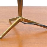 Golden brass tripod table lamp
