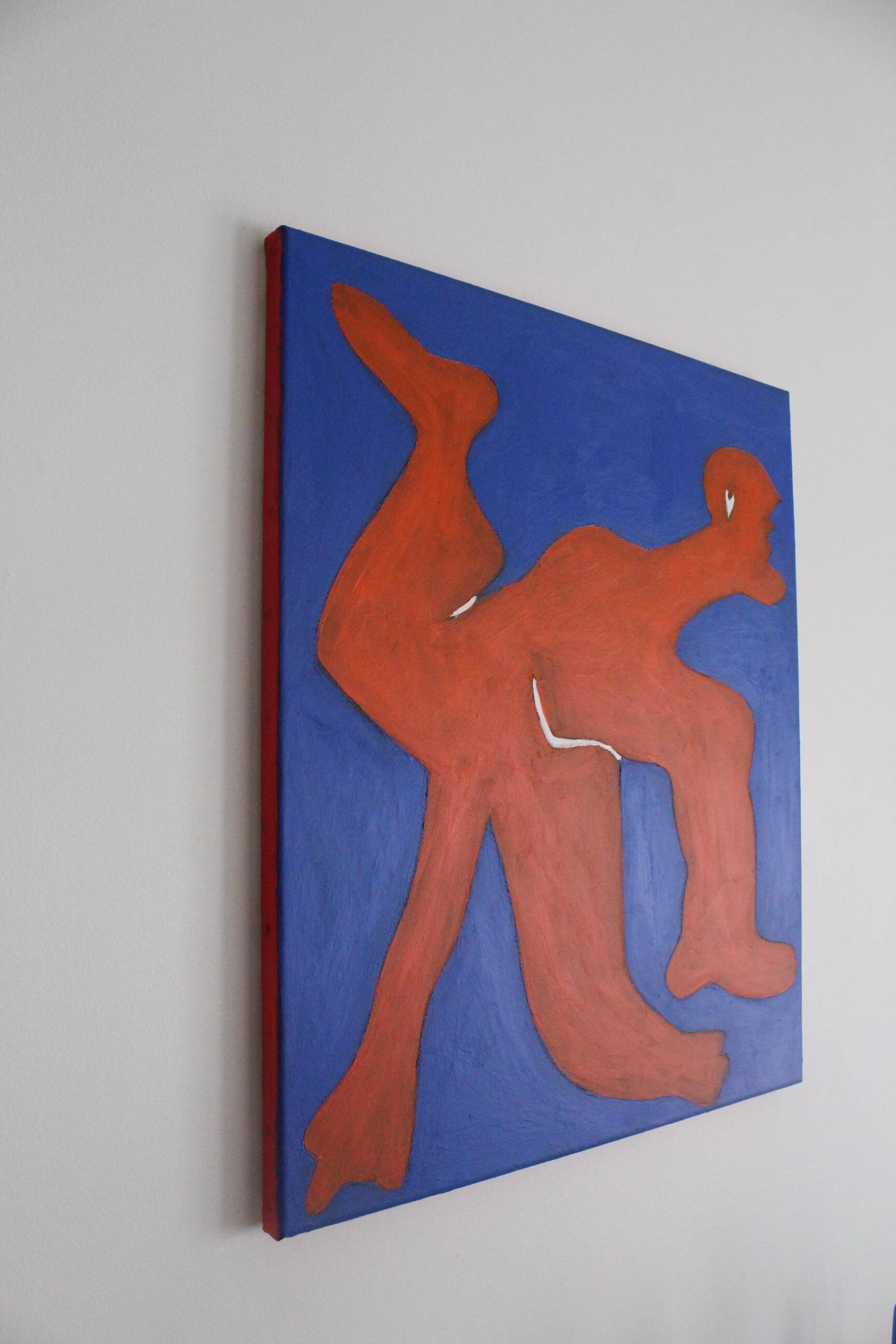 The Orange Man 55x45cm painting on stretched canvas by Bodasca