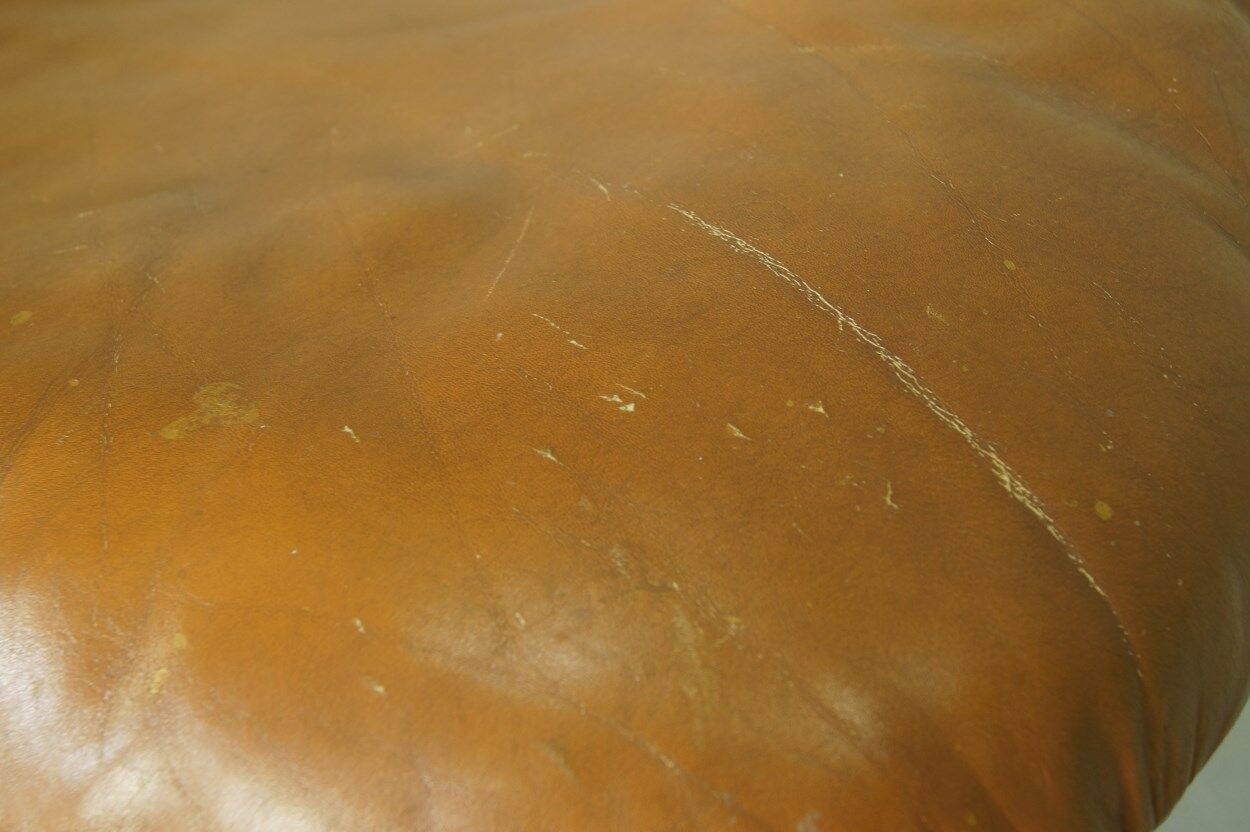 Danish leather ottoman, 1970