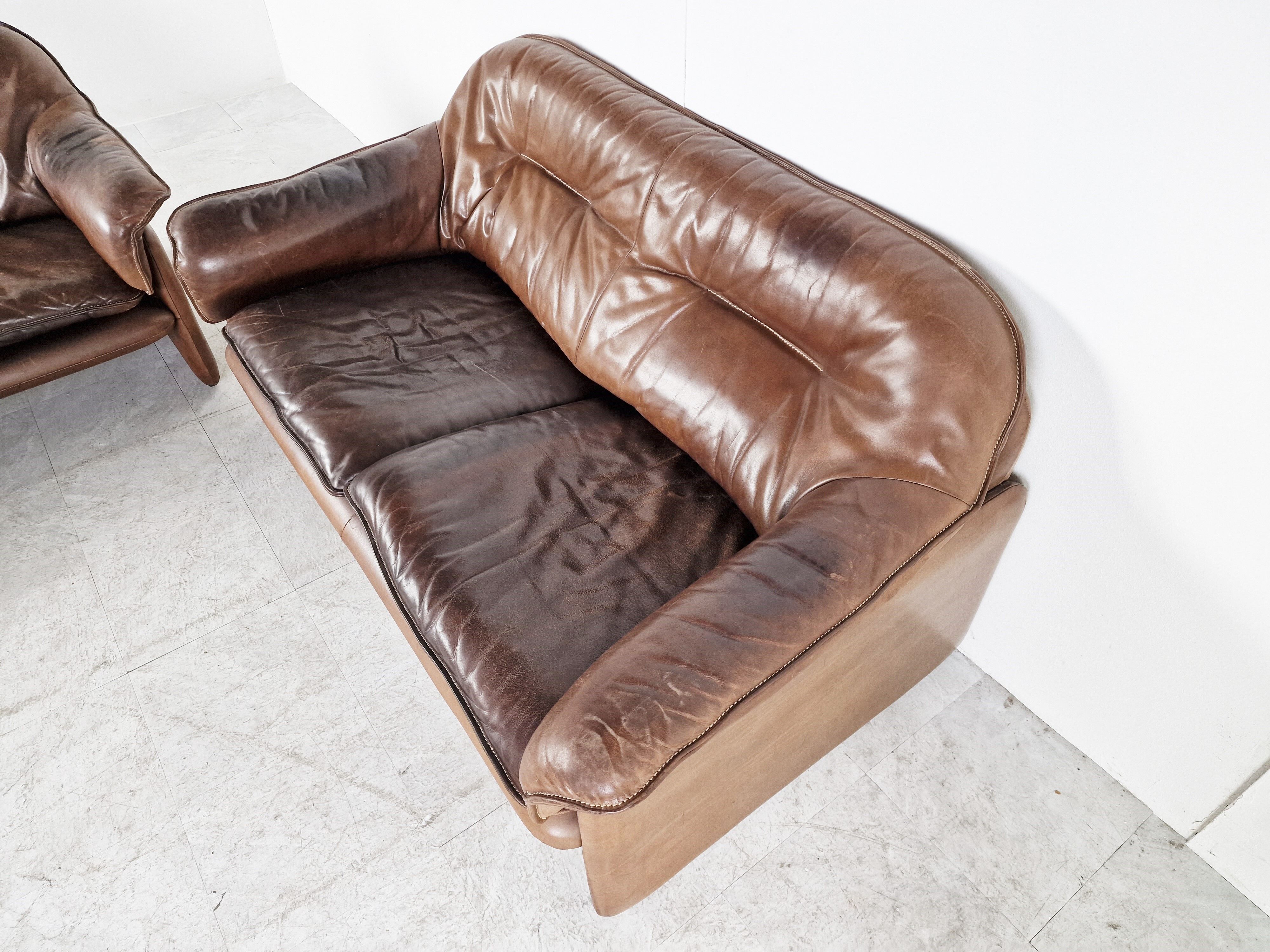 De Sede DS16 sofa set, 1960s