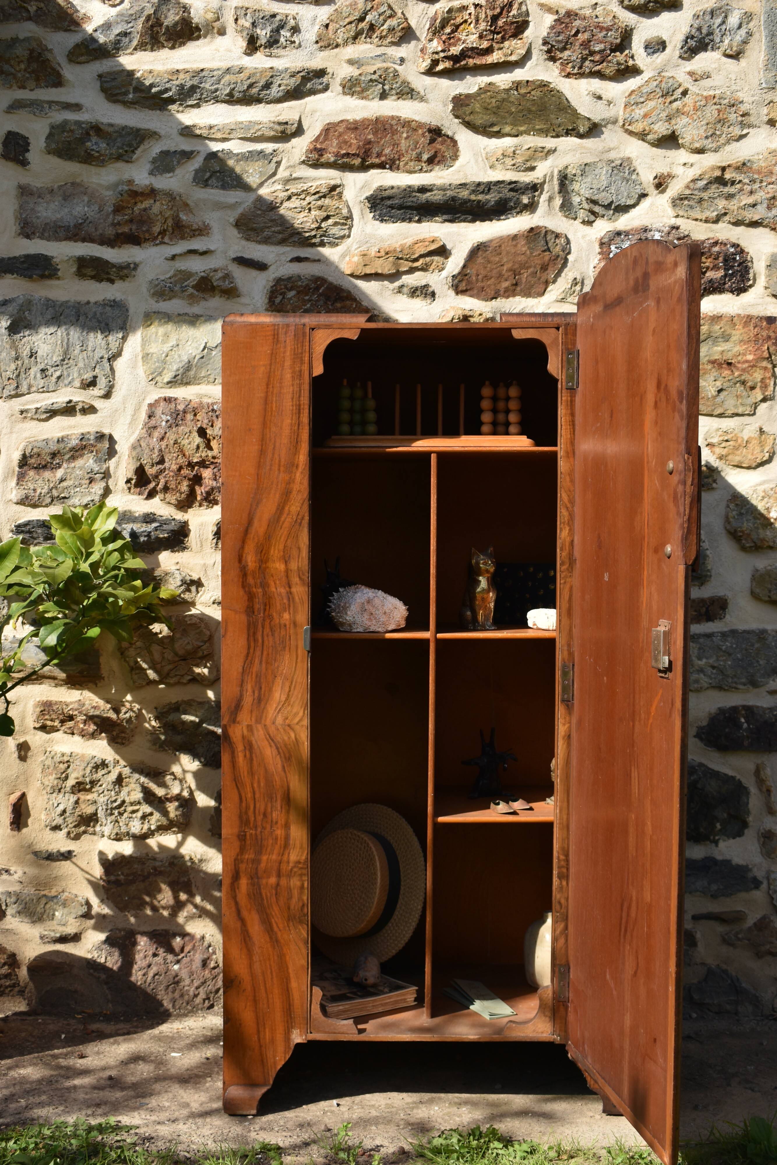 Small Art Deco compartmentalized cabinet