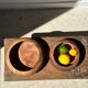 Bowl or monoxyl teak cut d:25.5