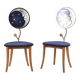 Pair of Luna e Sole chairs by Carlo Berruti (XX-XXI century)
