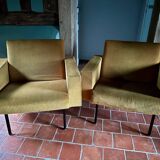 Pair of 1950s Pierre Guariche style armchairs