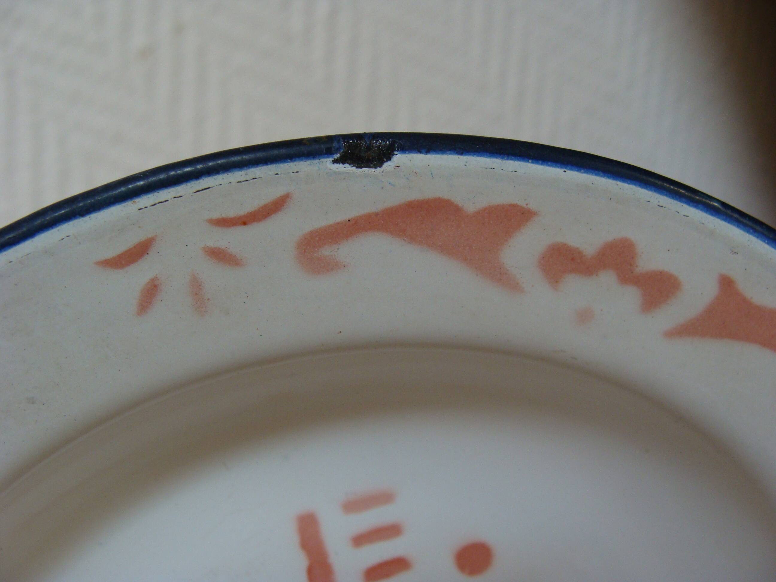 Vintage enameled tin plate