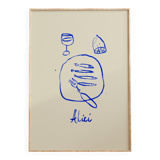 Anchovy -  Illustration giclee print, 50x70cm
