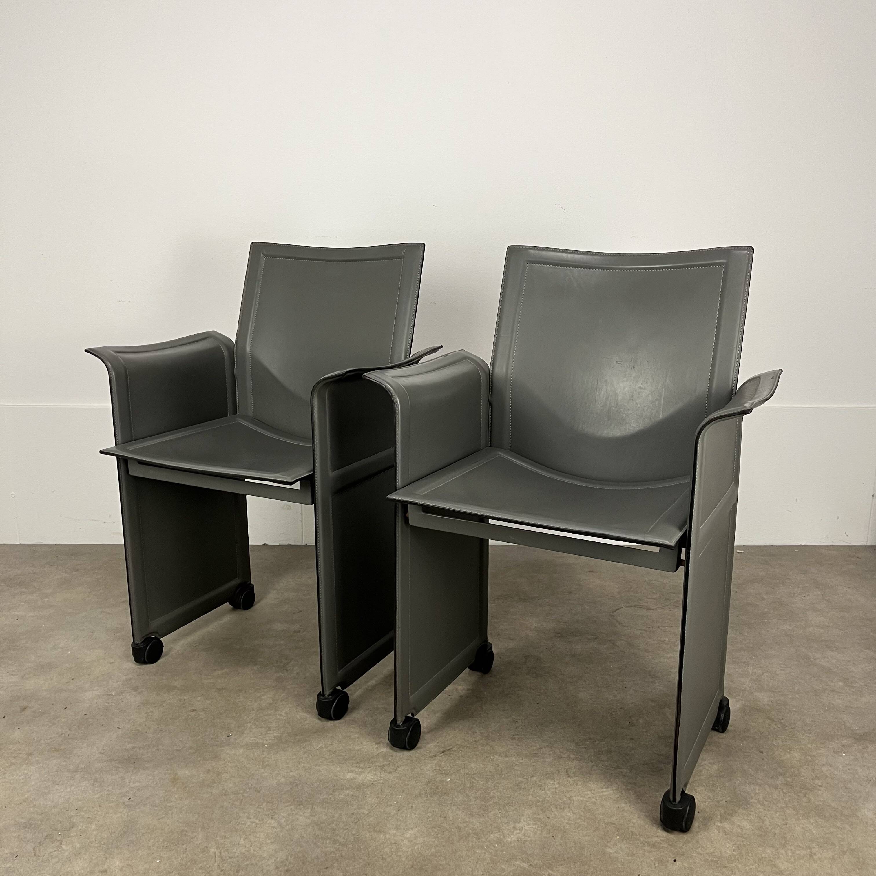 Paire de chaises Korium par Tito Agnoli pour Matteo Grassi