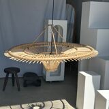 Suspension rattan saucer iron frame D:120 H:60