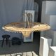 Suspension rattan saucer iron frame D:120 H:60
