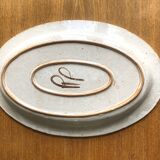 Large oval ceramic dish from Vallauris signed RP Picault, 42 cm, in perfect condition.