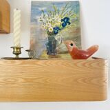 Vintage painting bouquet of flowers daisies irises