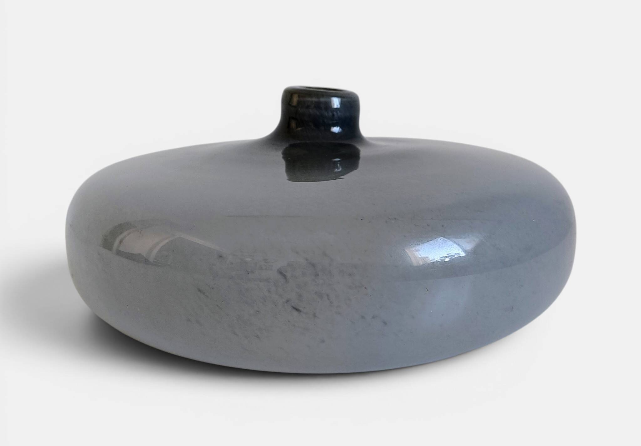 Vase en verre fumé Murano italien moderne / minimaliste, Italie, années 1970