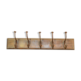 Porte manteaux en bois avec patères en fonte