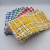 Huit serviettes de table vintage