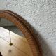 Woven wicker round mirror 1960