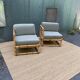 Paire de fauteuils en rotin vintage