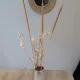 Vintage textured moulded crystal cylindrical vase - 1970s - 24 cm