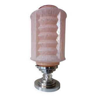 Vintage art deco globe skyscraper lamp