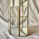 Small vintage display case in clear glass, mirrored glass and brass