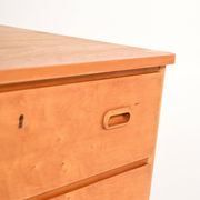 Commode en bouleau scandinave, années 1950-1960
