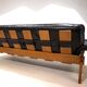 Brutalist 3 seater sofa leather and oak, 1960