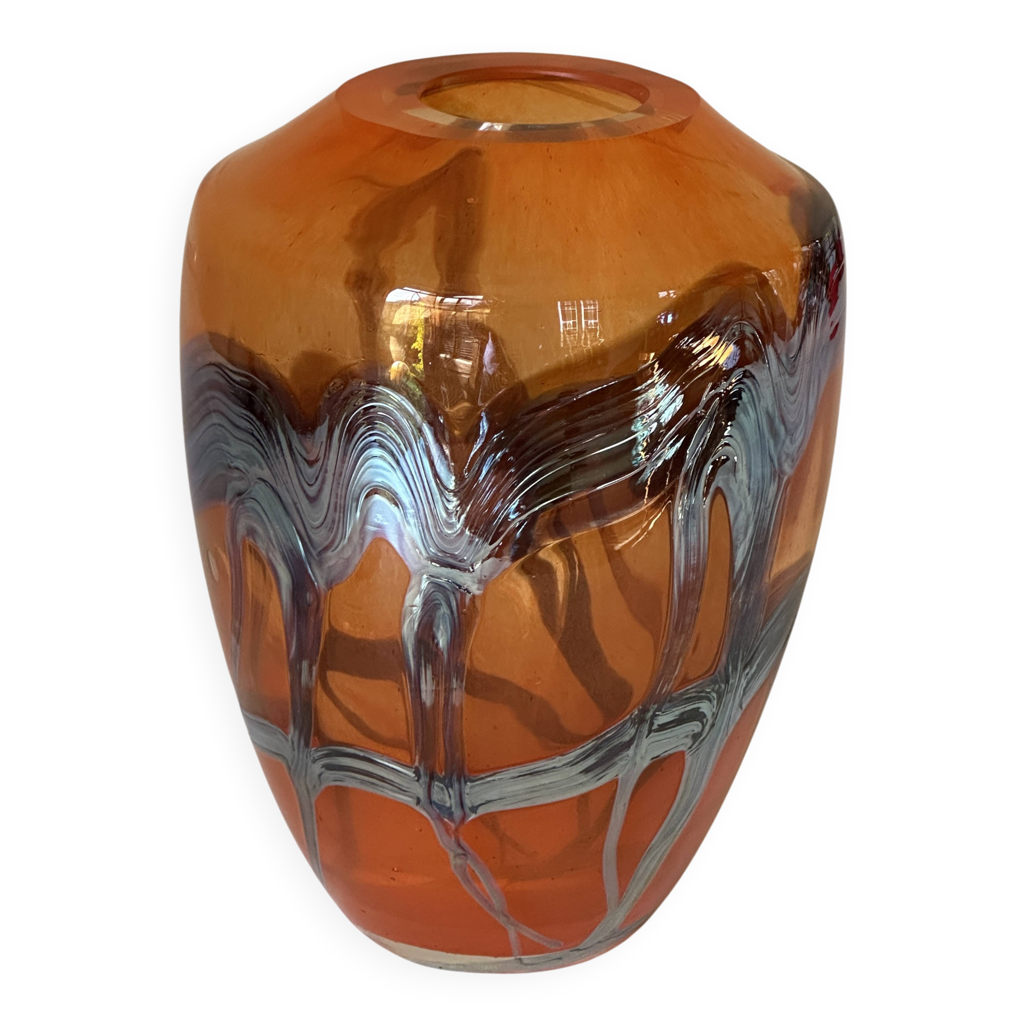 Contemporary art glass vase Soisy sur École design