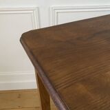 Console, Vintage side table with a drawer and a low shelf in solid wood
