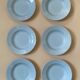 Six assiettes creuses bleues