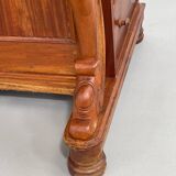 20th century Davenport desk with walnut piano top